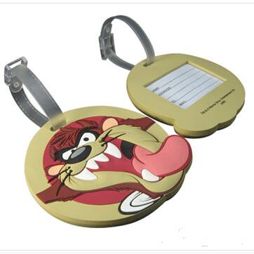 China Funny Cartoon  PVC Luggage Tags 3d With Name Card Hanging On Your Case for sale