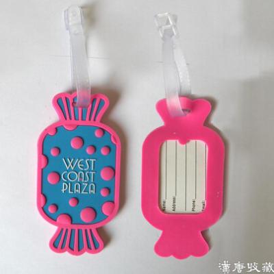 China Customized Candy Shaped PVC Luggage Tag Non - Toxic , Travel Tags For Luggage / Baggage for sale