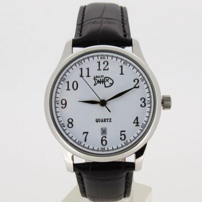 China Men Black Leather Strap Watches for sale