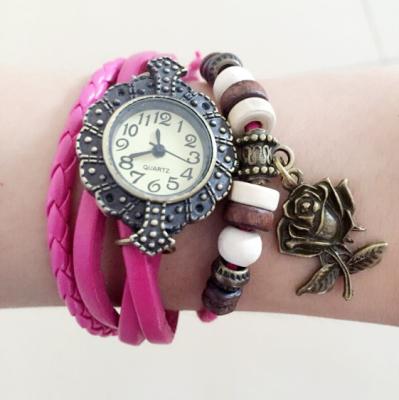 China Mode-runde Skala-Blumen-Charme-Damen-Armband-Armbanduhren Relogios zu verkaufen