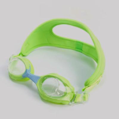 China Pool goggles eye wear color draw headbead solid color silicone eyeglass frame waterproof and fog proof kids swimming goggles for sale