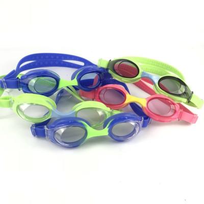 China Pool Goggles Eye Wear Colorful Silicone Anti Fog Goggles Kids Sports Adjustable Swimming Goggles for sale