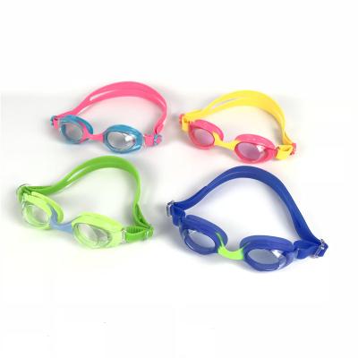 China Anti Fog 2022 Comfortable Kids Junior Swimming Safety Fitness Goggles With Custom Fit Neoprene Strap For Fun for sale