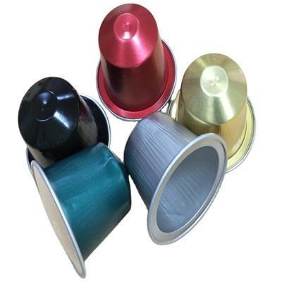 China Best quality viable compatible empty aluminum foil nespresso coffee capsule for sale