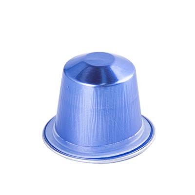 China Sustainable Customable disposable nespresso aluminum empty coffee capsule with lid for sale