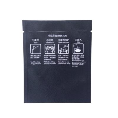 China Disposable small size matt custom logo 3 color sides heat seal sachet empty tea packaging bag flat packaging coffee shop for sale