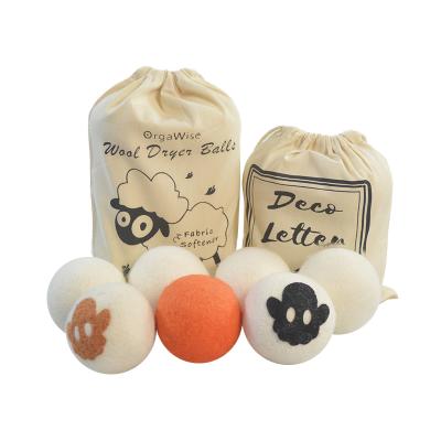 China Eco-fiendly New Zealand 6pk 100% Wool Felt Drier Balls Wool Balls for sale