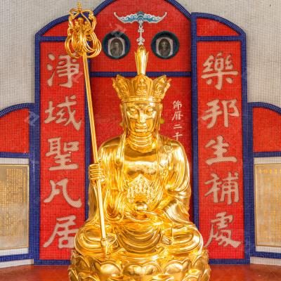 China Thailand gilded bronze statue of Ksitigarbha Buddha for sale