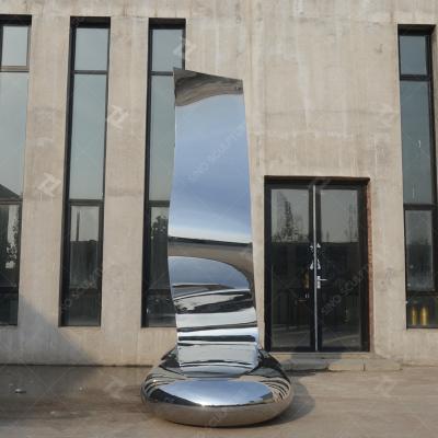 China China Mirror Polished Stainless Steel Art Chair Sculpture for sale