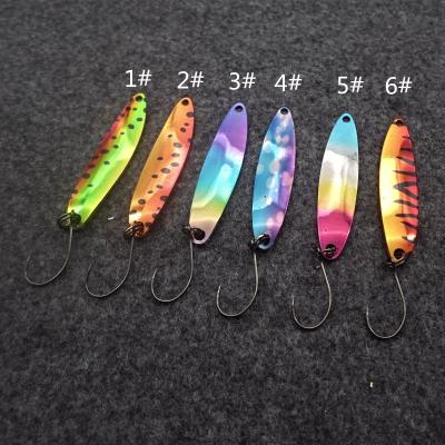 China 3.5g metal color horse mouth green table warped bait small sequin mouth small sequins copper stream fresh water for sale