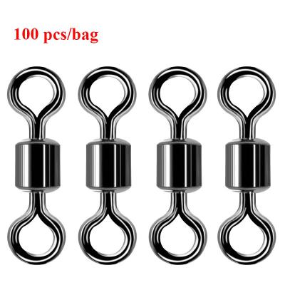 China Fishing Lure Connectors Rings Fishing Tackle Accessories Stainless Steel Strong Bearing Barrel Swivels AC22 Afishlure for sale