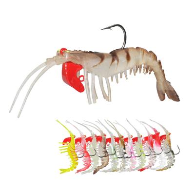 China Soft Lure TPR Rubber Artificial Shrimp 50mm 70mm Sea Bass Sea Baits 100mm for sale