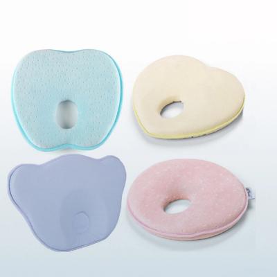 China Organic Anti-Apnea Cotton Memory Foam Heart Shape Baby Sleep Pillow For Newborn Infant for sale