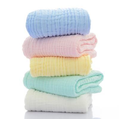 China QUICK DRY Natural Organic Muslin Newborn Cotton Towel Infant Baby Cotton Warm Bath Towels For Baby Blanket for sale