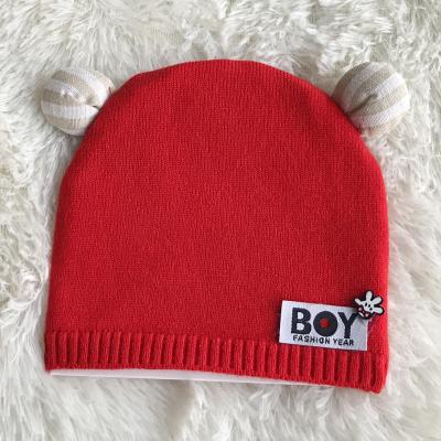 China Hot Sale Letter Design Toddler Baby Boy Gilr Winter Christmas Hat Crochet Hat Beanie Caps Infant Hat for sale