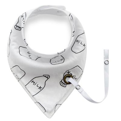 China Super Feeding Antibacterial and Absorbent Drooling Teether 100% Organic Cotton Baby Bandana Drool Bib for sale