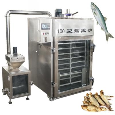 China Automatic Working Commercial Smoking Oven For Fish Flesh Smoke Machine for sale