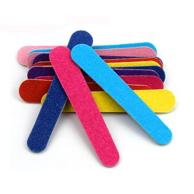 China Eco-friendly Disposable Colored Slim Wooden Professional Mini Nail File Emery Board Manicure Tool for sale