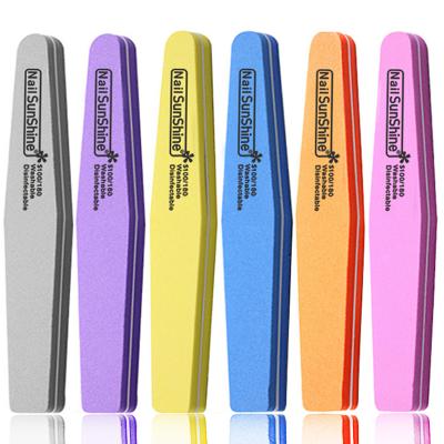 China Washable Polishing Sponge Double Side Diamond Nail File Manicure Care Manicure Buffer Nail File for sale