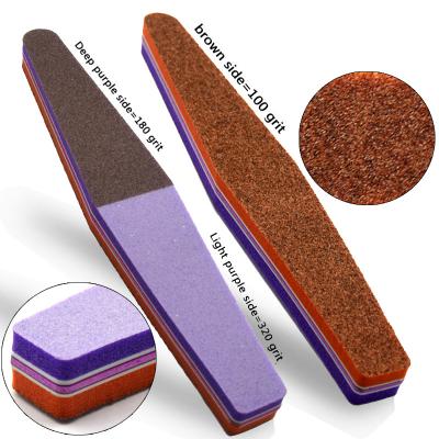 China Manicure Care Private Label Three-color Sponge Mini Diamond Nail File Professional for sale