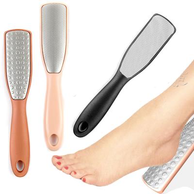 China High Quality Manicure Care Double Sided Professional Soft Stainless Steel Pedicure Foot File Callus Remover Handle Pedicure Foot File for sale