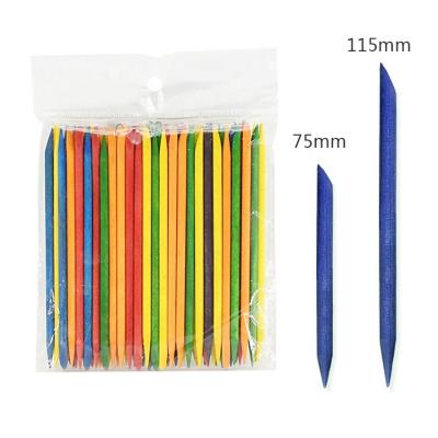 China Pack 100pcs Nail Art Pusher Cuticle Pusher Dead Skin Pusher Manicure Nail Art Tools Cuticle Sticks Cheap Natural Wooden Chromatic Remover Sticks for sale