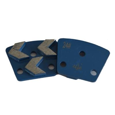 China High Quality For Sanso Long Life Trapezoid Grinding Block With Double Pins Arrow Segment Grinding Plate For Concrete Polishing for sale