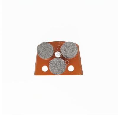 China High quality for long life Diamond Concrete Grinding Block 3 round segments for sale