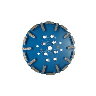 China Highest Efficiency 10 Inch 20 Segments Floor Diamond Grinding Disc Concrete Cup Wheel For Floor Grinder for sale