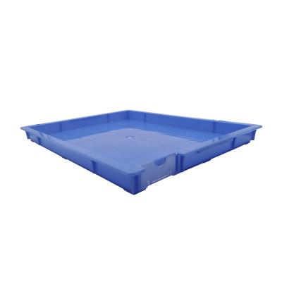 China Solid Plastic Stackable Square Box Utility Storage Bins Plastic Container Transport Boxes for sale