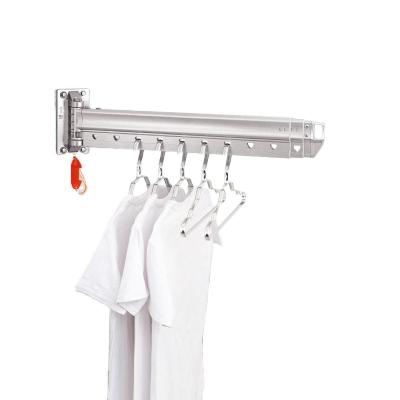 China Eco-friendly Folding Wall Clothes Rack Multifunctional Wall Clothes Rack Extended Gray Wall Hanger for sale