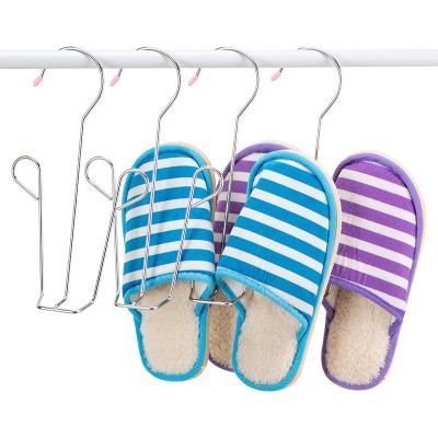 China Sturdy Balcony Crossbar Hook Drying Rack Windproof Hanging Rack Window Sill Shoe Hanger Shoe Rack for sale