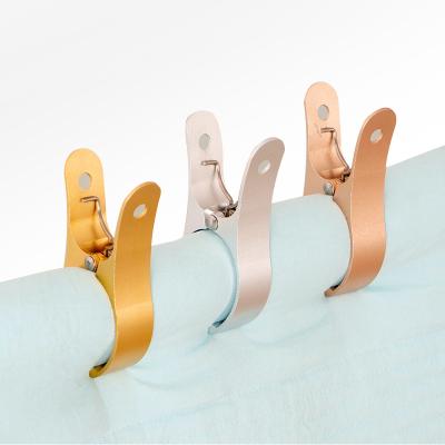 China Wholesale Strong Clamping Strength Aluminum Alloy Clothespin Laundry Metal Clamps Metal Hanging Pins Clip Comforter Hanger Clamp for sale