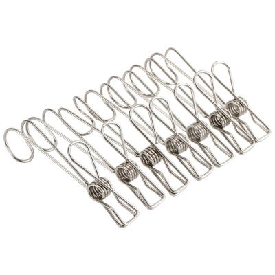 China Hot Durable Fixing Strong Strength Selling Stainless Steel Clothes Pegs Universal Metal Wire Utility Clips For Home Outdoor Travel for sale