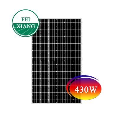 China Solar Power System Mono Solar Panel 24v 36v 48v 400w 410w 420w 430w Half Cell Solar Panel System for sale