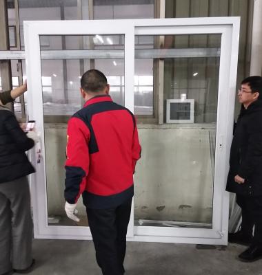 China Waterproof UPVC DOOR WITH HAND LOCK DOUBLE SLIDING DOOR UPVC PROFILE Interior Pocket Sliding Doors for sale