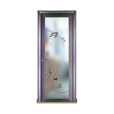 China New Modern Standard Doors One Way Glass Door Design Aluminum Toilet Bathroom Door for sale