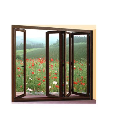 China Modern Aluminum Bi-Fold Window Accordion Folding Windows for sale