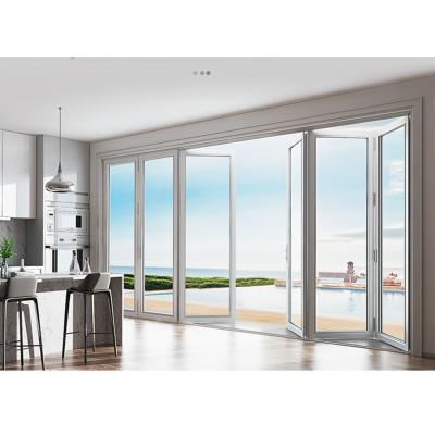 China Craftsman Bi Folding Door UPVC Folding Exterior Glass Door WEIKA Factory Order Price Coupon Price for sale