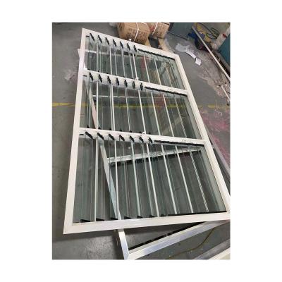 China Modern Aluminum Alloy Sliding Shutters Grills Design Aluminum Hollow Tempered Glass Canopies Price for sale