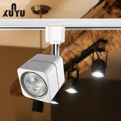 China 3500K-6000K Square Gu10 Track Light Fixtures Aluminum 5w Spotlight for sale