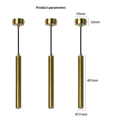 China Goldenes langes Rohr-zylinderförmiges hängendes helles Decken-Oberflächen angebracht zu verkaufen