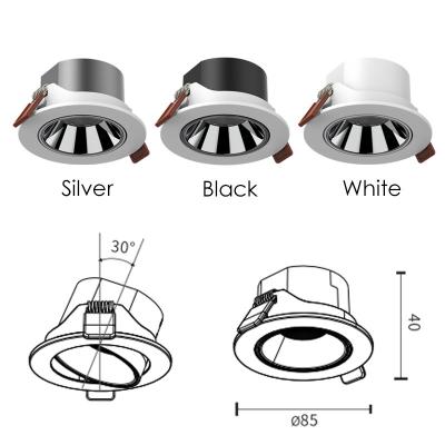 China 7W/12W ahuecó la mazorca Downlight que 361/506 ronda de Lm/W llevó luces del punto en venta