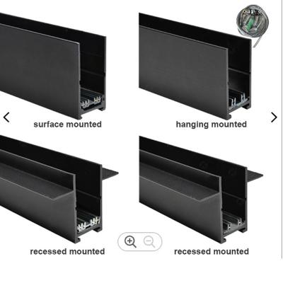 China Luz magnética montada superficial ahuecada de aluminio de la pista del carril magnético LED de la pista en venta