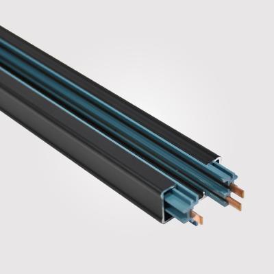 Κίνα Aluminum Copper Core Black Thickened Led Track Rail Surface Mounted Three Wire προς πώληση