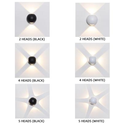 China Creative Ball Led Cross Luminous Outdoor Wall Lamp Multi Headed for sale