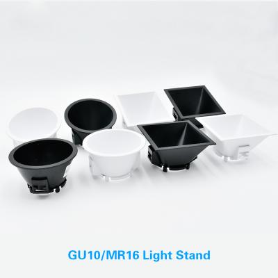 中国 黒/白いMr16はDownlightのPCの物質的な貝の商業斜めのスポットライトを引込めた 販売のため