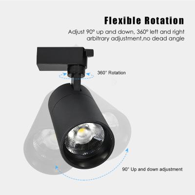 China Supermarket LED Track Light High Display Index Adjustable COB LED Spotlight for sale