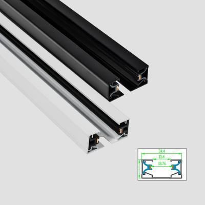 Κίνα AC110-248V 2 Wire Flat Copper Spotlight Rail System Black White Color προς πώληση