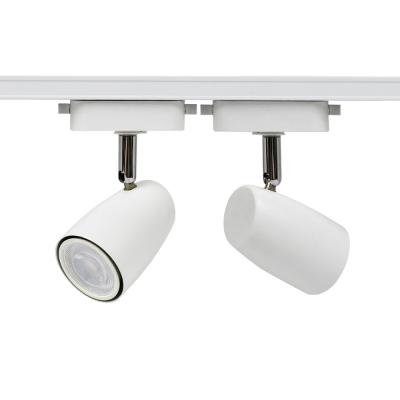 China Pure Aluminum White Color GU10 Track Spotlight , G5.3 Track Light Housing for sale